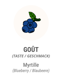 Goût fleur CBD Blueberry : myrtille